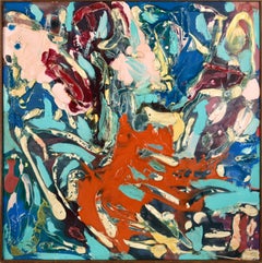 Multi-Color Abstract Expressionist Textural Mid-Century Abstract by Peter Witwer