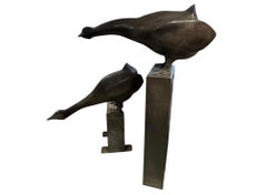 Statua di oca in bronzo firmata da Peter Woytuk (3)
