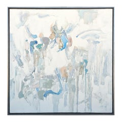 "Clean Prayer" Large Contemporary Pastel Toned Gestural Abstract Painting