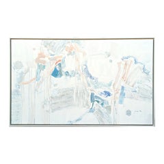 "Nourishing Prayer" Large Contemporary Pastel Toned Gestural Abstract Painting