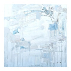 "Pray Like the Wind" Large Contemporary Pastel Toned Gestural Abstract Painting