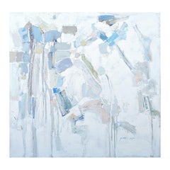 "The Prayer" Large Contemporary Pastel Toned Gestural Abstract Painting