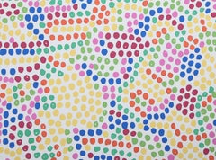 Due persone che guardano un pezzo di carta, serigrafia astratta di Peter Young