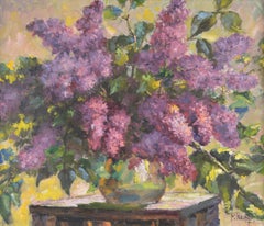 Flieder. 1950
s. Öl auf Leinwand. 57x67 cm.