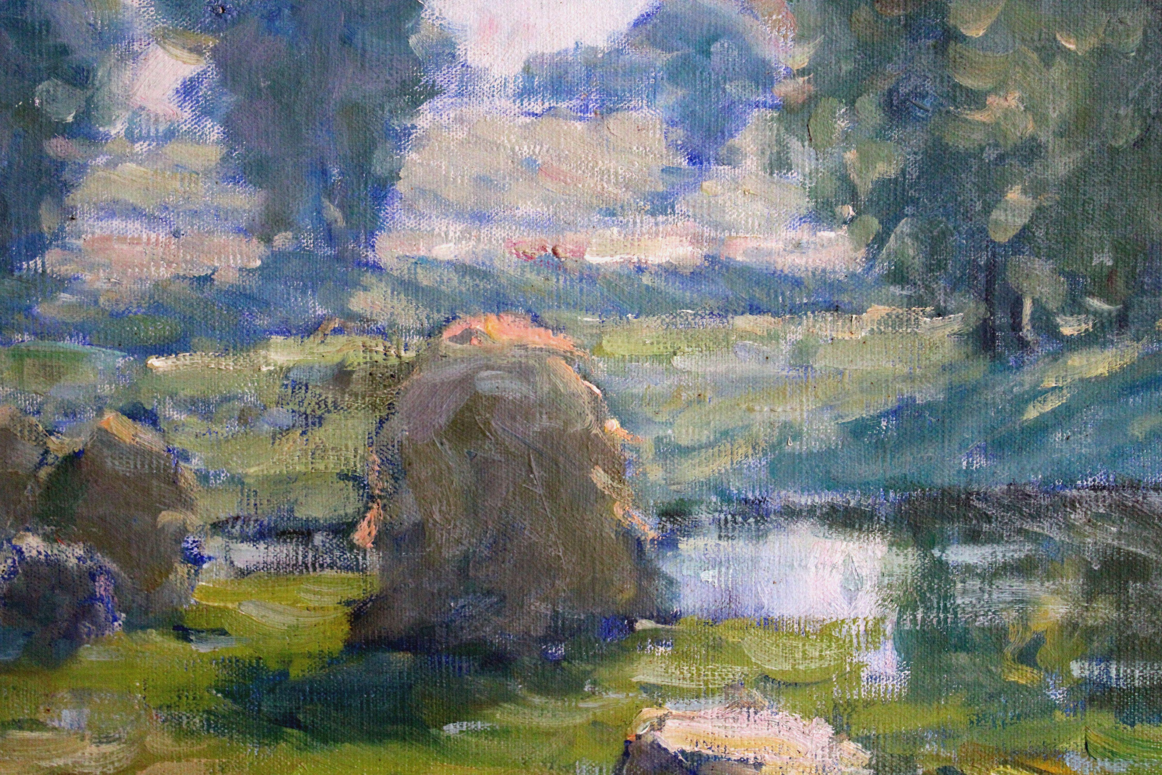 Summer day. Oil on canvas, 69x54 cm For Sale 1