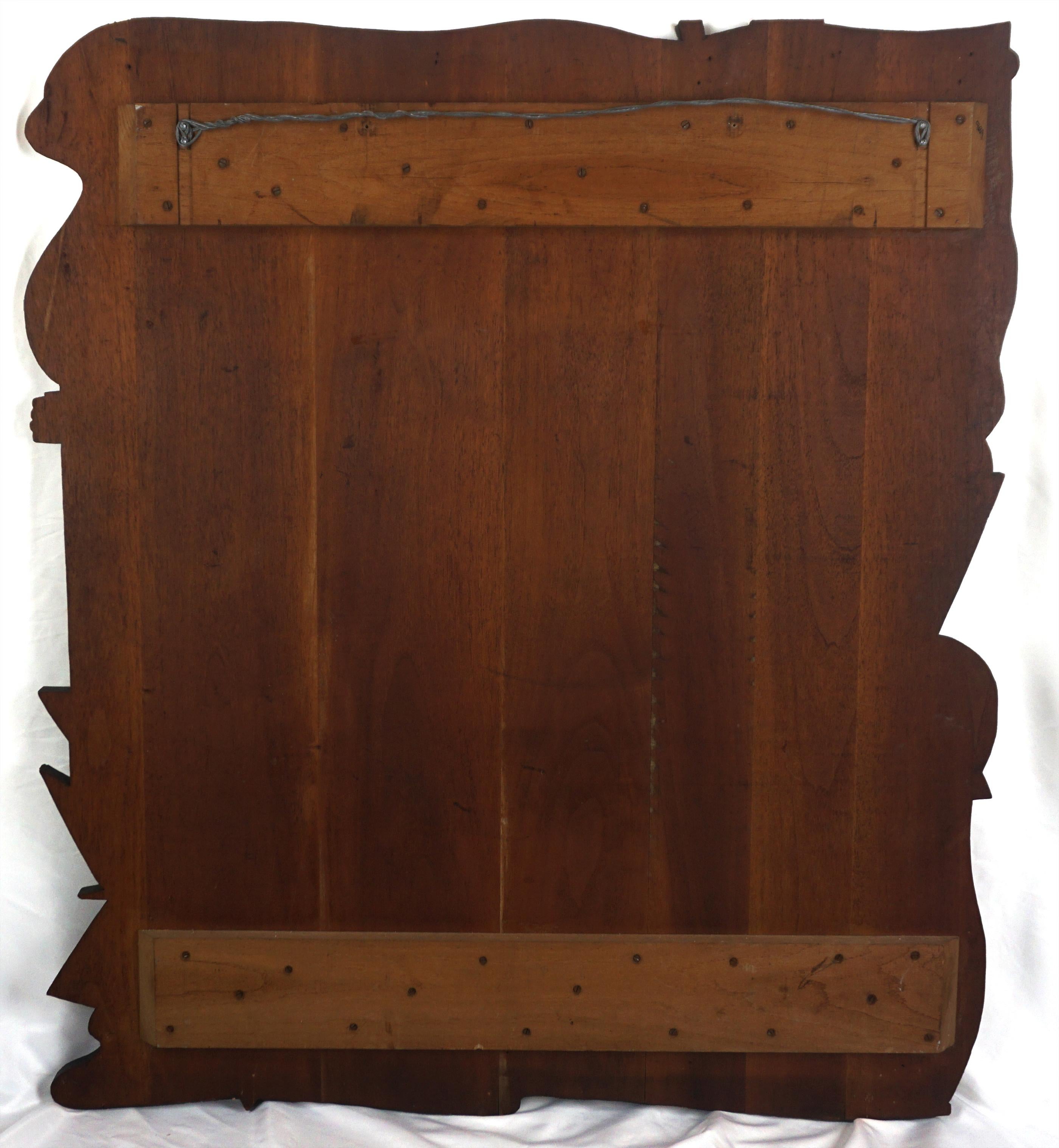 Large Mahogany Relief of Prometheus, The Giver of Fire in Style of Peterpaul Ott For Sale 4