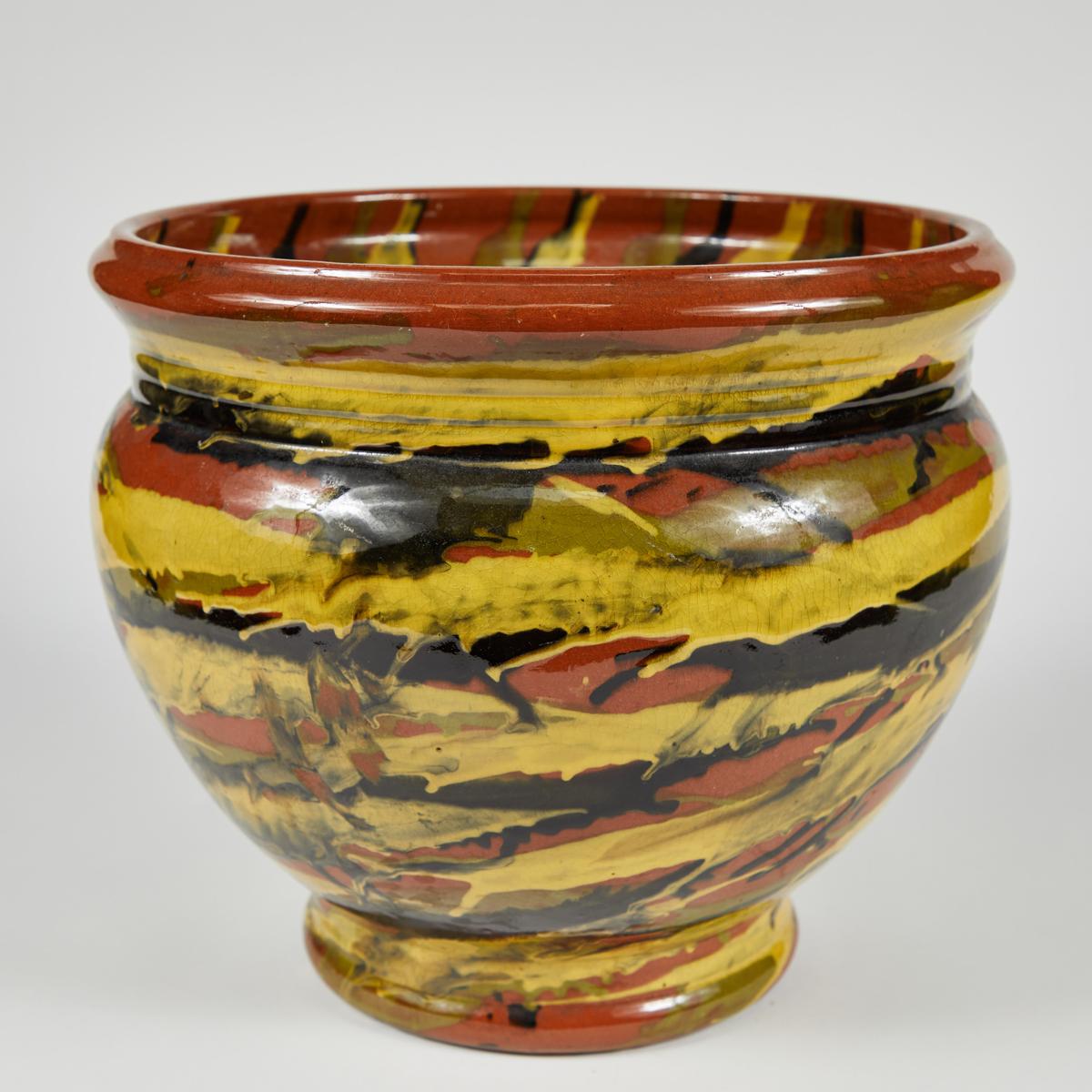 American Peters and Reed Glazed Pottery Vase For Sale
