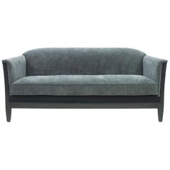Peterson Sofa with Aqua Velvet Fabric