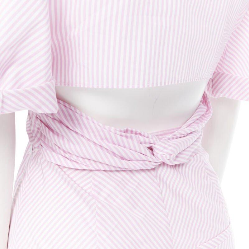 PETERSYN Belle pink white striped cotton tie front wide leg jumpsuit XS
Reference: LNKO/A01317
Brand: Petersyn
Material: Cotton
Color: Pink
Pattern: Striped
Closure: Zip
Extra Details: Self tie waist. Zip closure on trousers. Boxy fit top.
Made in: