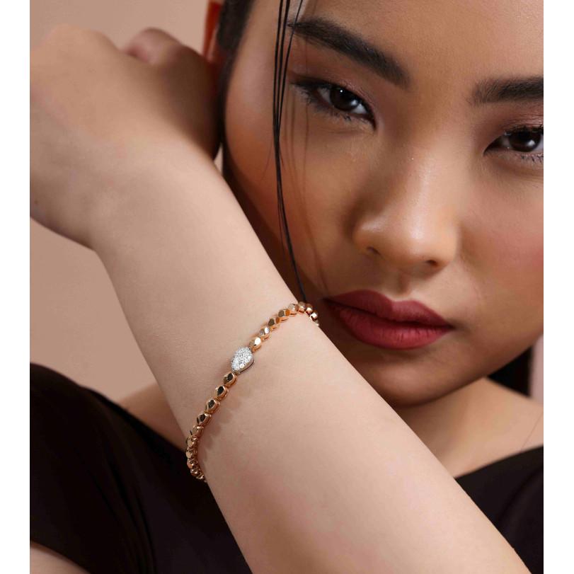 Women's 0.27ct Diamond Rose Gold Bracelet For Sale
