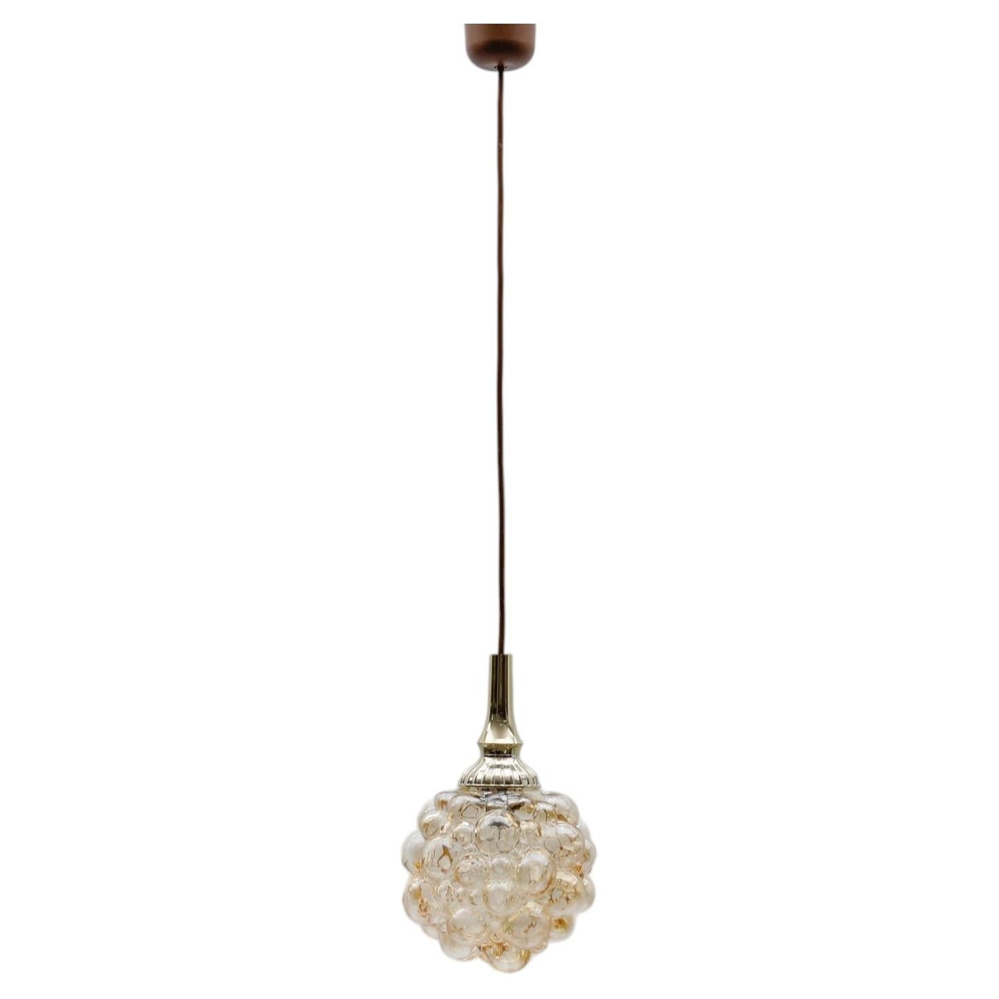 Petit Amber Bubble Glass Ceiling Lamp by Helena Tynell, Limburg Germany 1960s