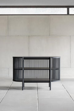 Petit Bastone Sideboard in Black with Doors by Poiat