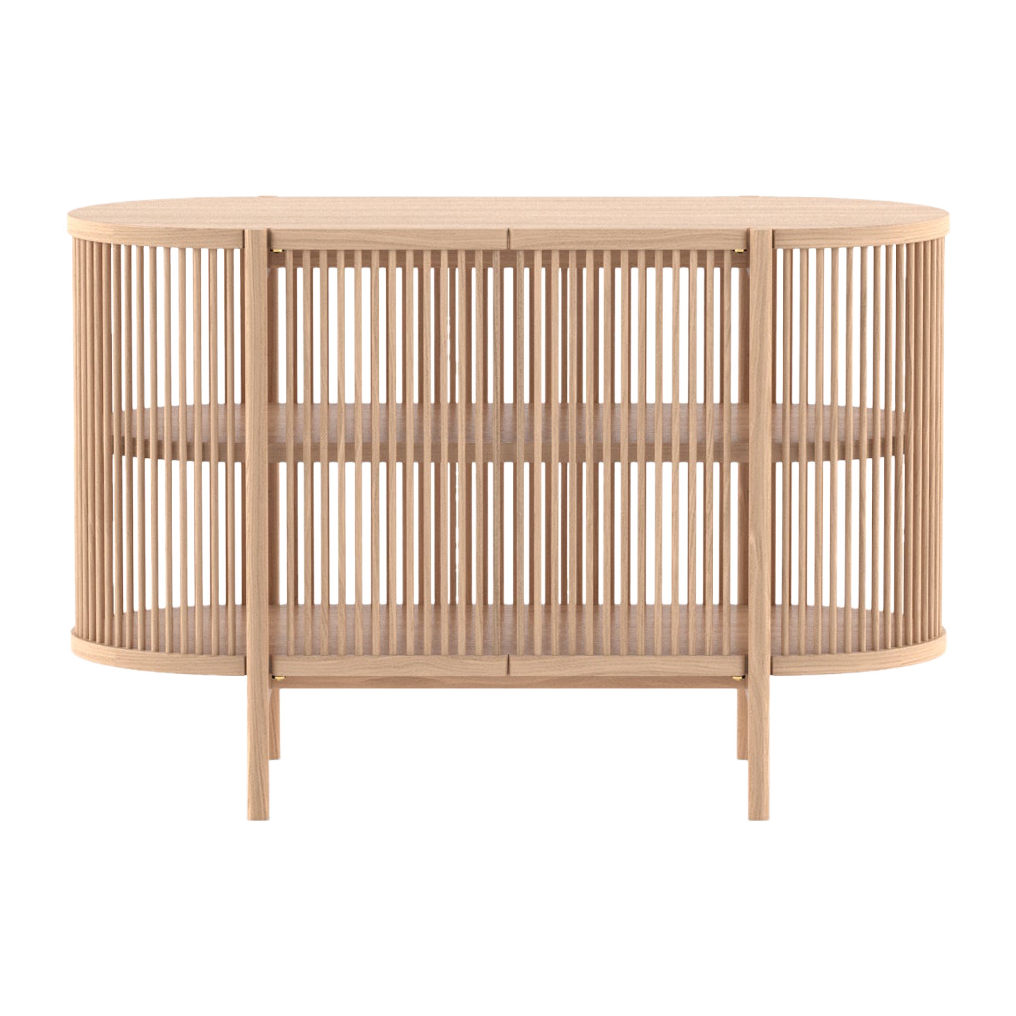 Kleines Bastone-Sideboard aus Eiche mit Türen von Poiat im Angebot