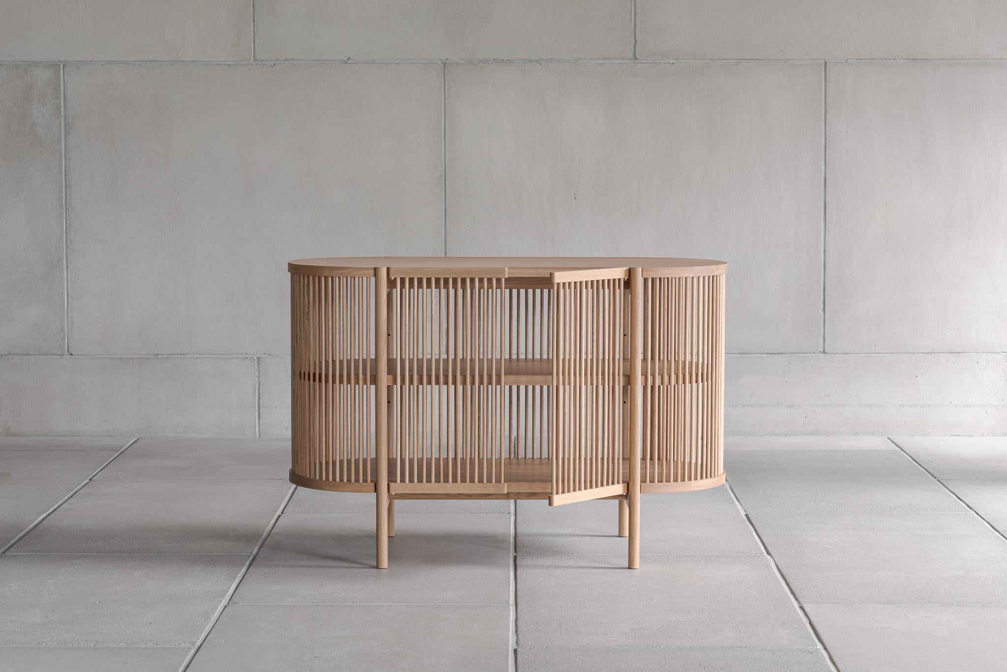 The Petit Bastone sideboard is a new addition to the Bastone case piece collection. It is designed by the master cabinet maker and designer Antrei Hartikainen for Poiat.

Somewhere on the boundary of art and design, the collection showcases the