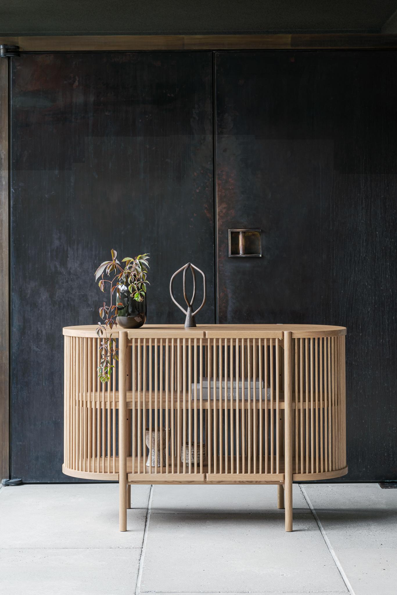Finnish Petit Bastone Sideboard in Oak with Doors by Poiat For Sale