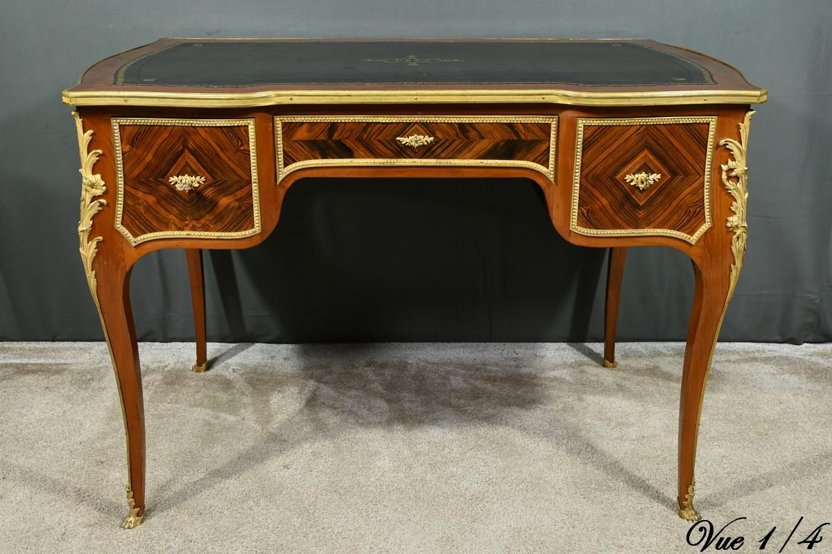 Petit bureau moyen en acajou et bois de rose, période napoléonienne en vente 1