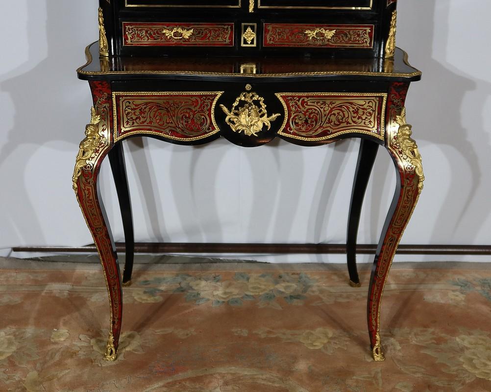 Small Cabinet in Boulle Marquetry, Napoleon III period – Mid-19th century For Sale 4