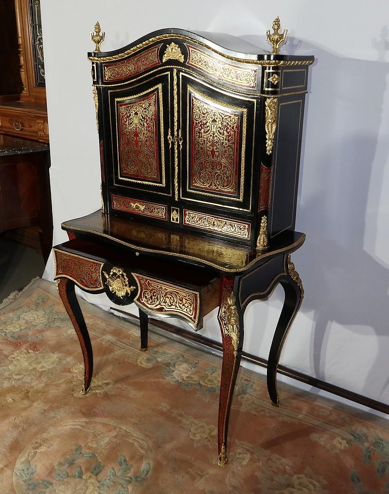 Small Cabinet in Boulle Marquetry, Napoleon III period – Mid-19th century For Sale 10