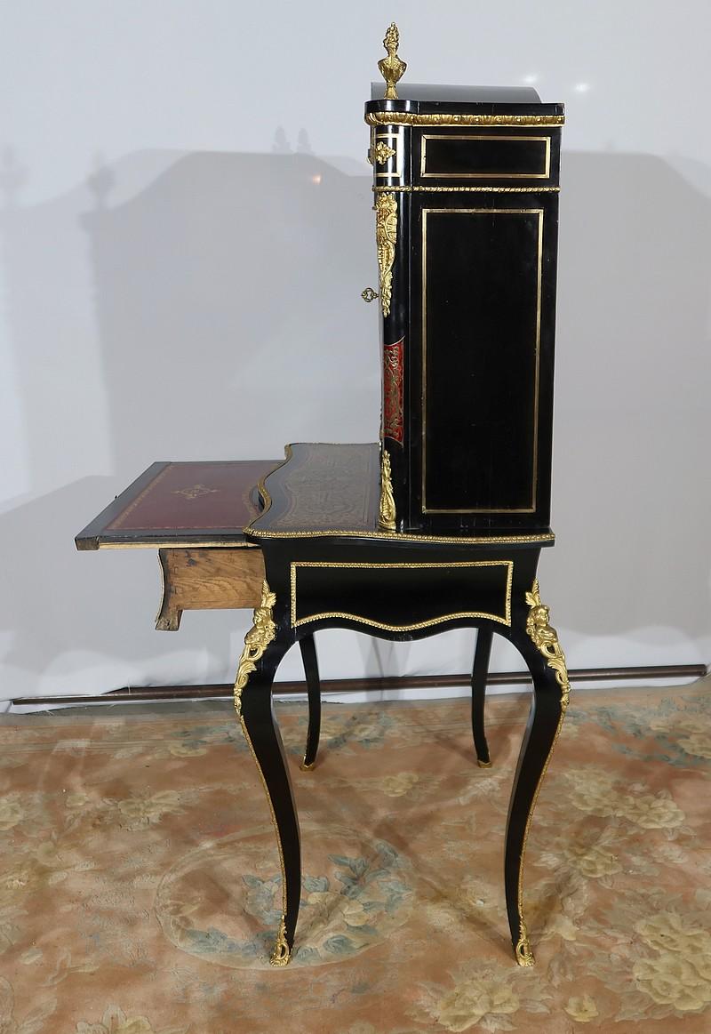 Small Cabinet in Boulle Marquetry, Napoleon III period – Mid-19th century For Sale 12