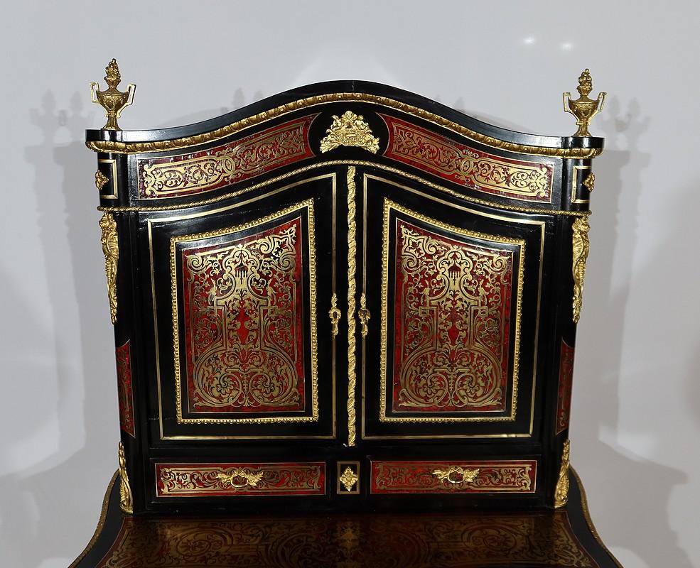 19th Century Small Cabinet in Boulle Marquetry, Napoleon III period – Mid-19th century For Sale