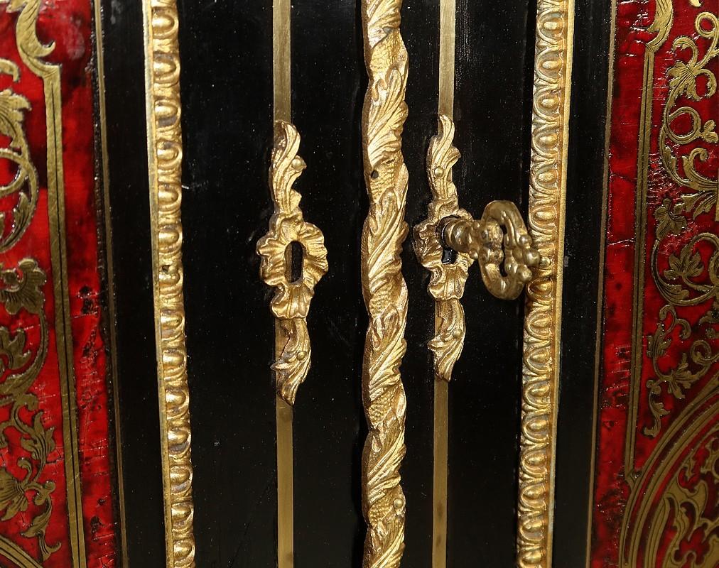Small Cabinet in Boulle Marquetry, Napoleon III period – Mid-19th century For Sale 2