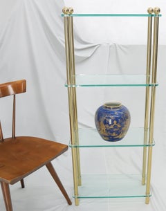 Petit Compact Classe et Laiton Étagère-bibliothèque à 4 étages