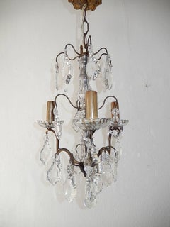 Petit Crystal Murano Glass Chandelier, circa 1900