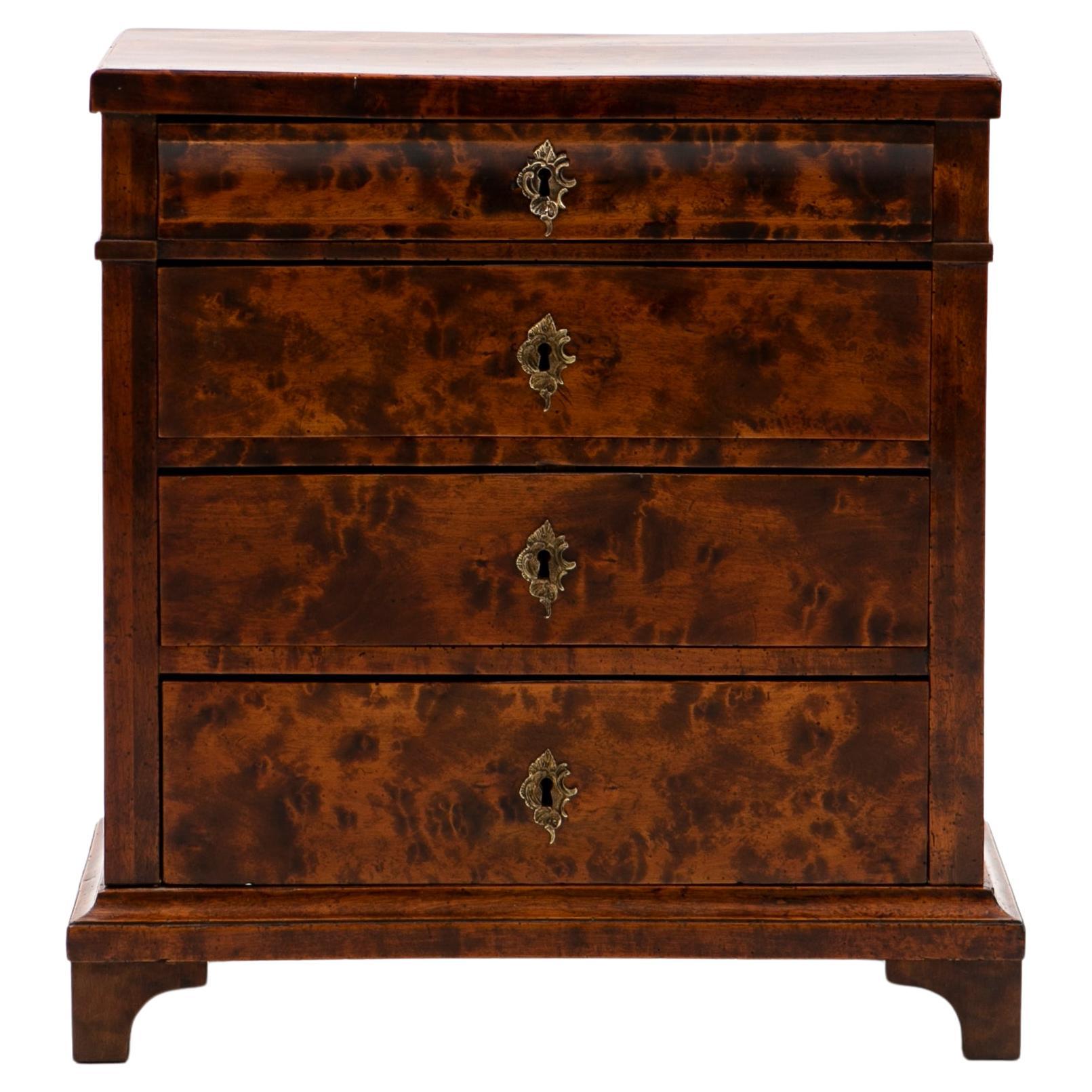 Petit Danish Late Empire Antique Chest of Drawers For Sale