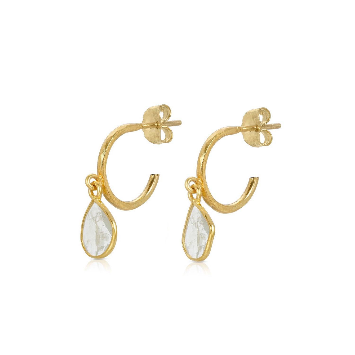 Contemporary Petit Ethereal Ice Diamond Hoop Earrings