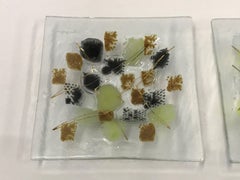 Petit Fused Abstract Glass Vessels by Frances and Michael Higgins Signed