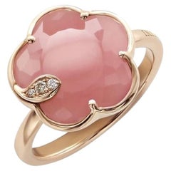 PETIT JOLI RING with Pink Chalcedony and Diamonds  16116R