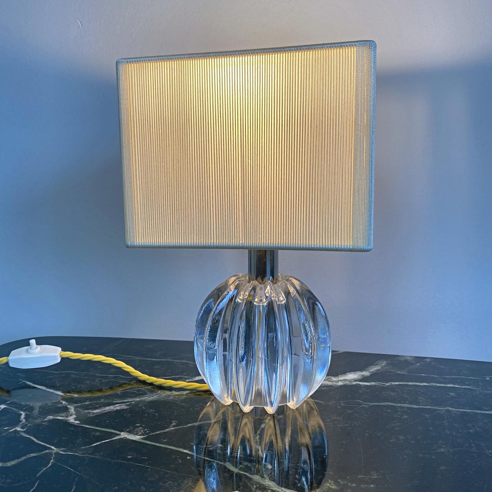 Italian Petit Midcentury Venini Murano Blown Glass Table Lamp, 1950s, Italy