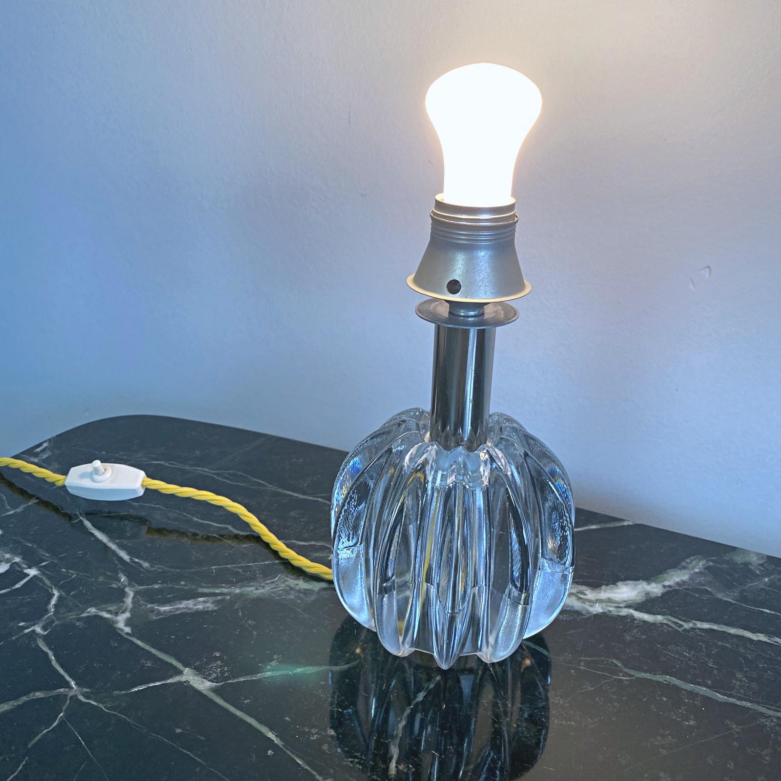 Mid-20th Century Petit Midcentury Venini Murano Blown Glass Table Lamp, 1950s, Italy