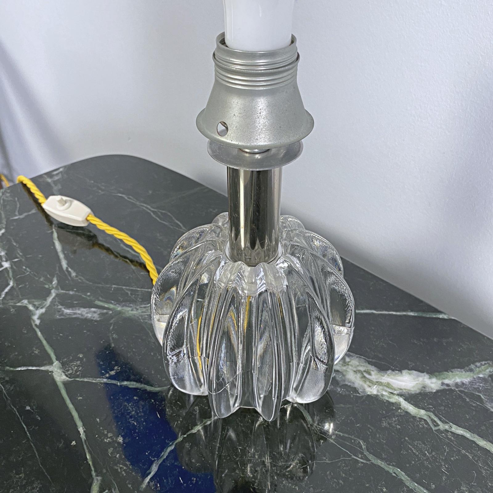 Petit Midcentury Venini Murano Blown Glass Table Lamp, 1950s, Italy 1