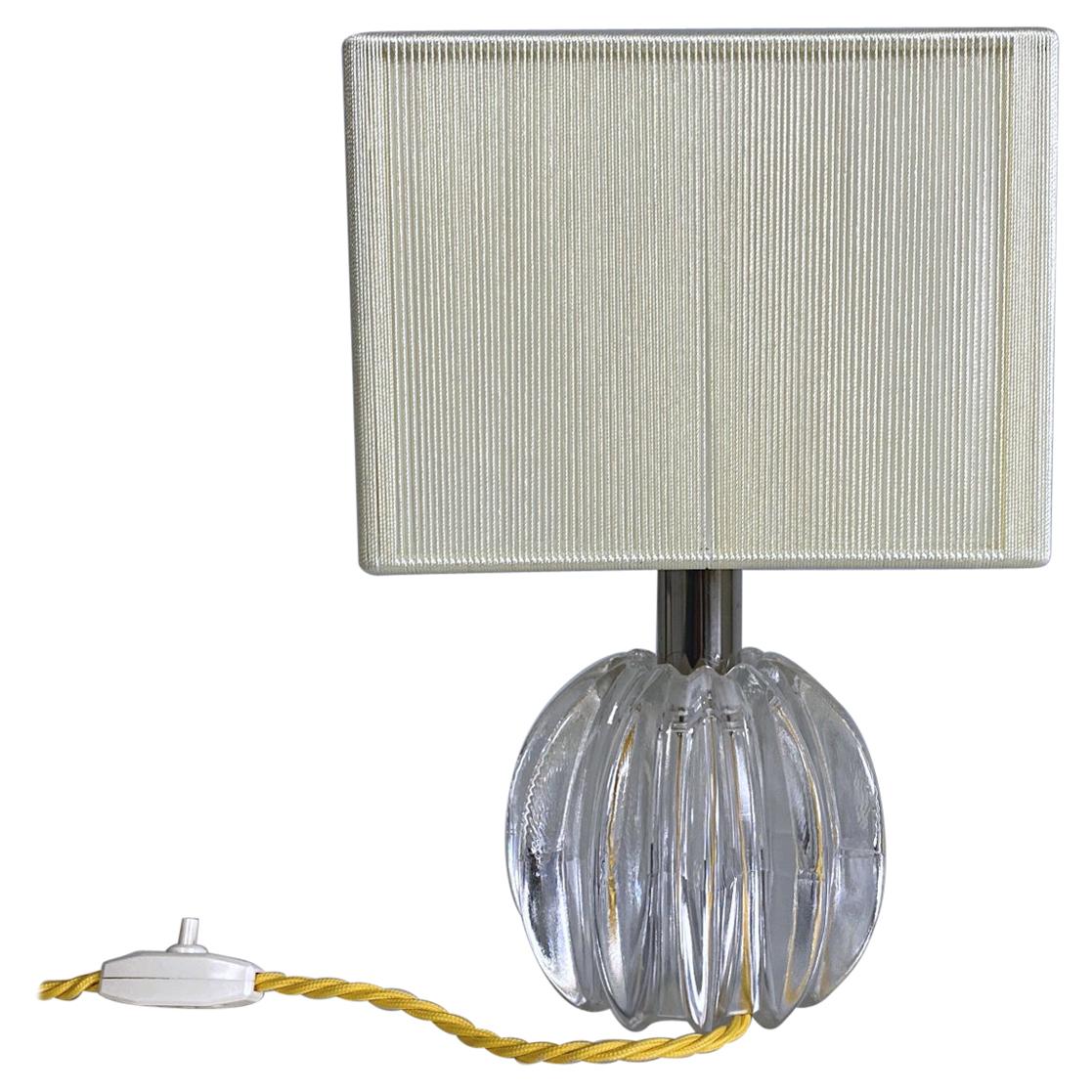 Petit Midcentury Venini Murano Blown Glass Table Lamp, 1950s, Italy