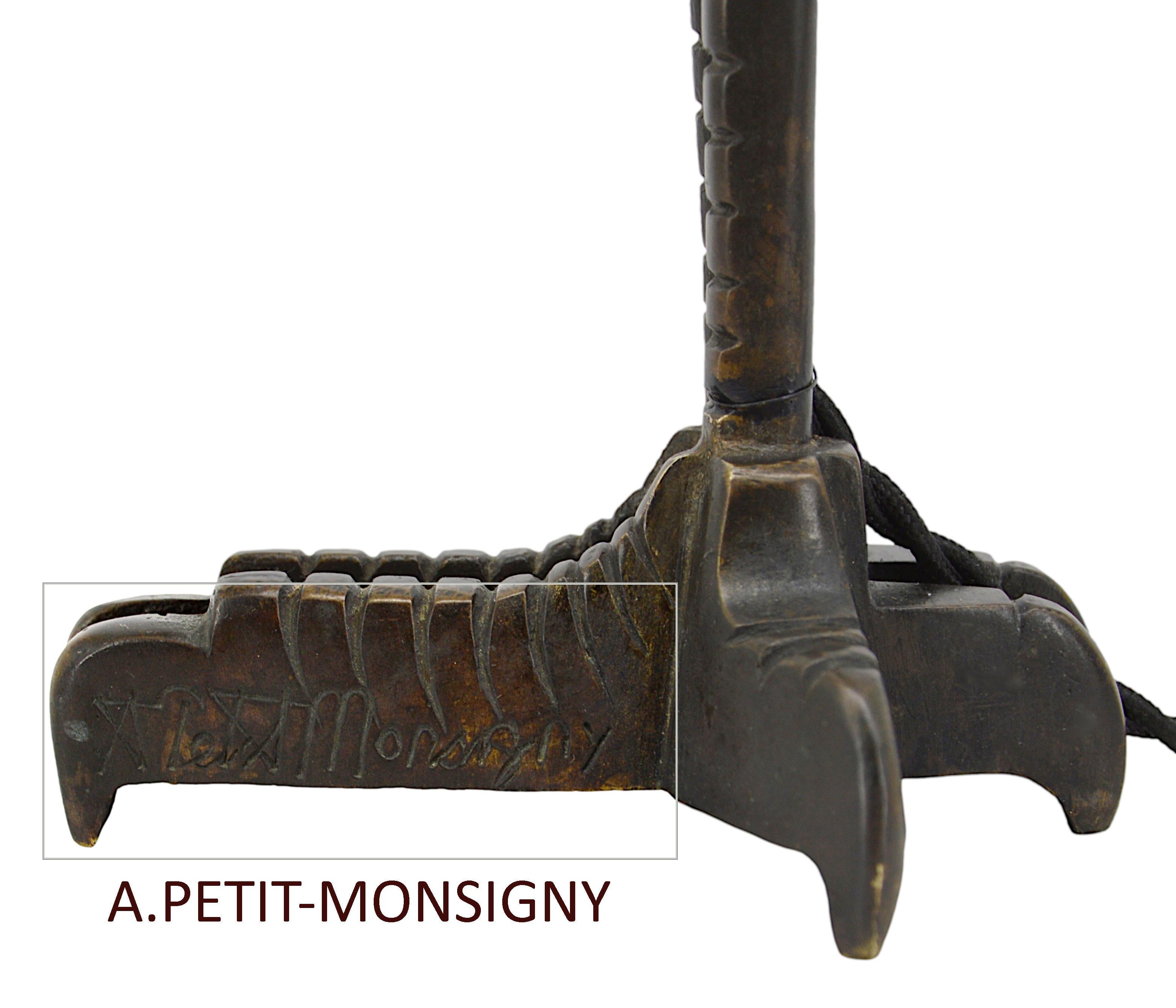 Petit-Monsigny Art Deco Ibis Sculpture Table Lamp, 1920 For Sale 6
