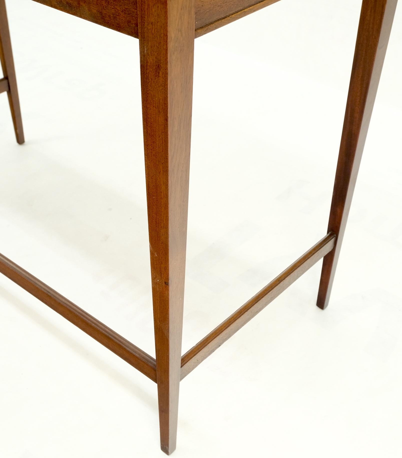 20th Century Petit Roll Top Mahogany Mechanical Desk Writing Table Tapered Legs Mid Century For Sale