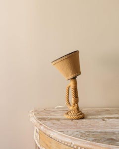 Petit Rope Table Lamp in the Style of Audoux-Minet, 1960s