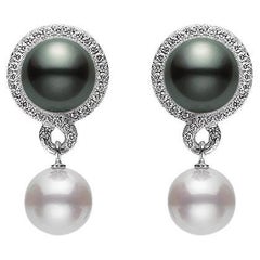 Petit Soleil Akoya and Black South Sea Cultured Pearl Earrings MEA10400ZDXW