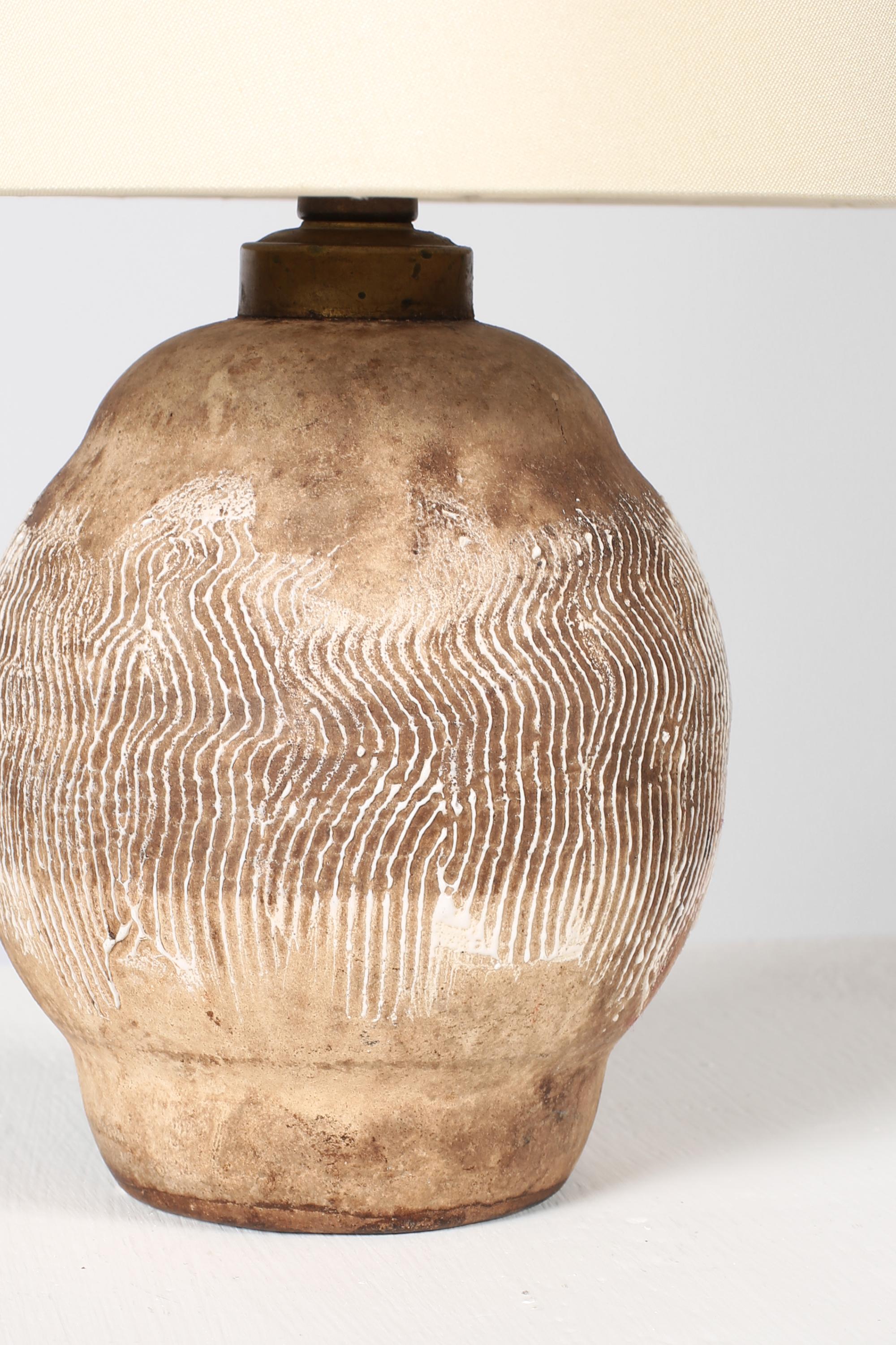 Ceramic Petit Table Lamp in the manner of Jean Besnard