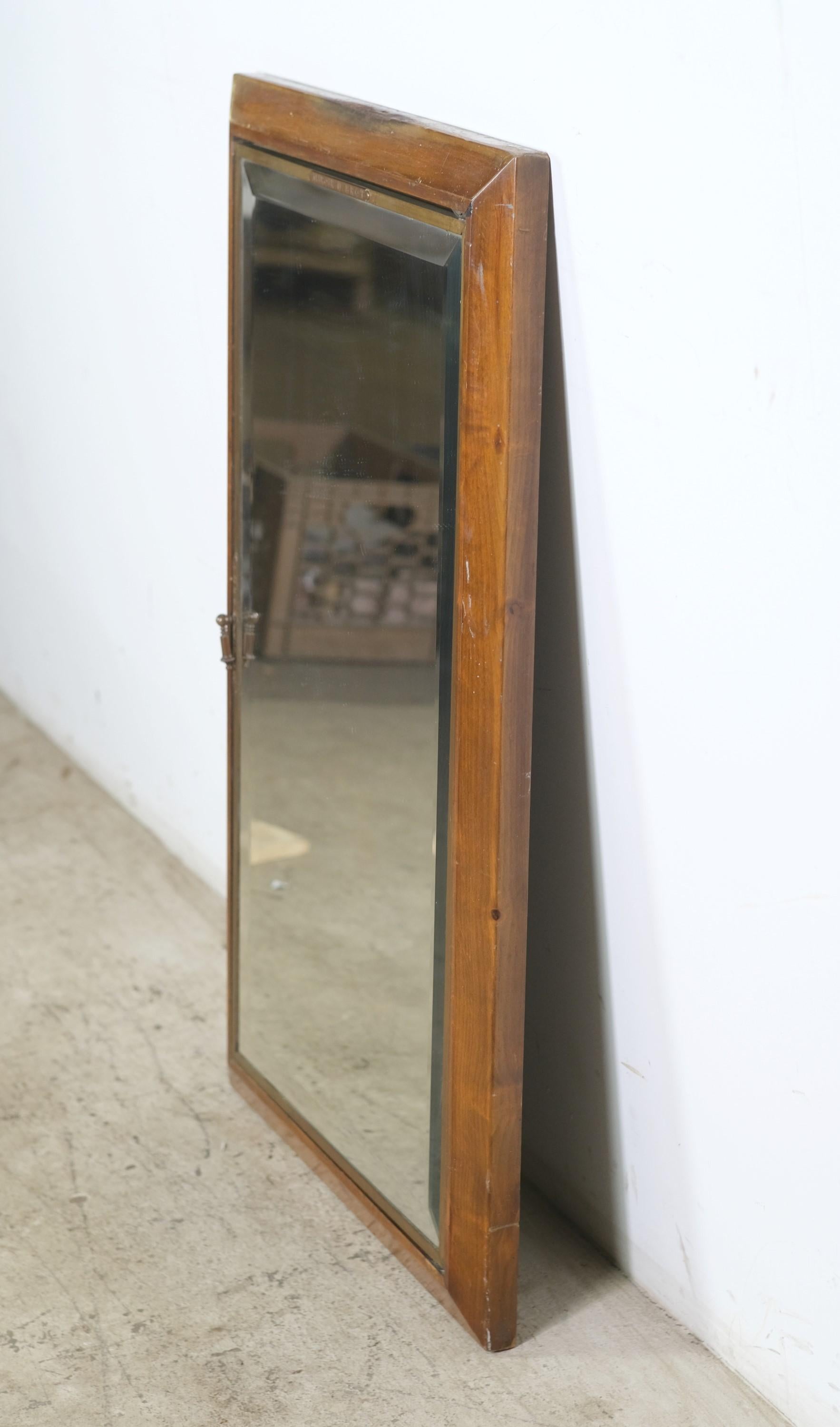 20th Century Petite 3 Way Folding Beveled Mirror by Miroir Brot, Paris