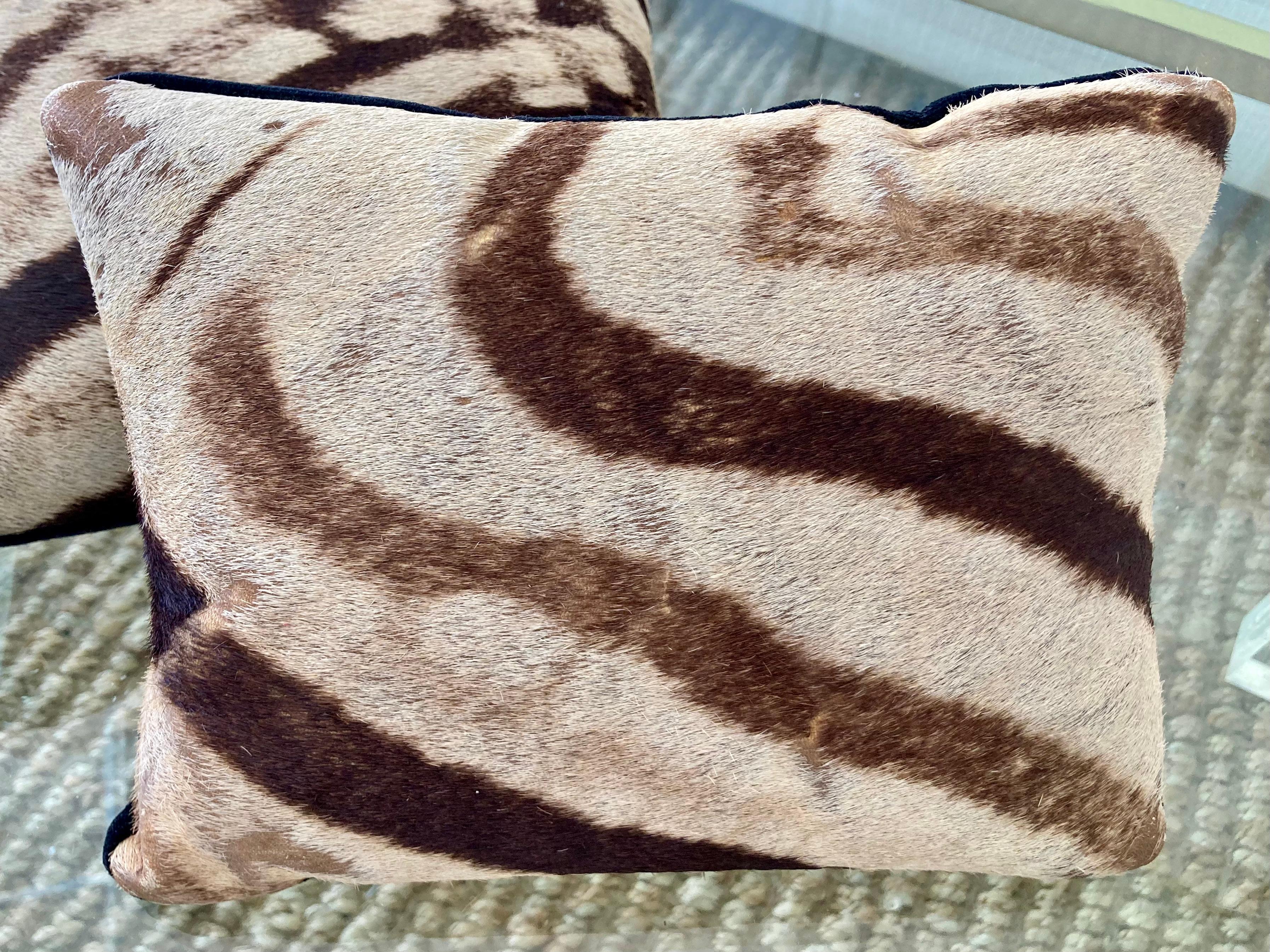 Petit Zebra Pillows, a Pair In Good Condition In Los Angeles, CA