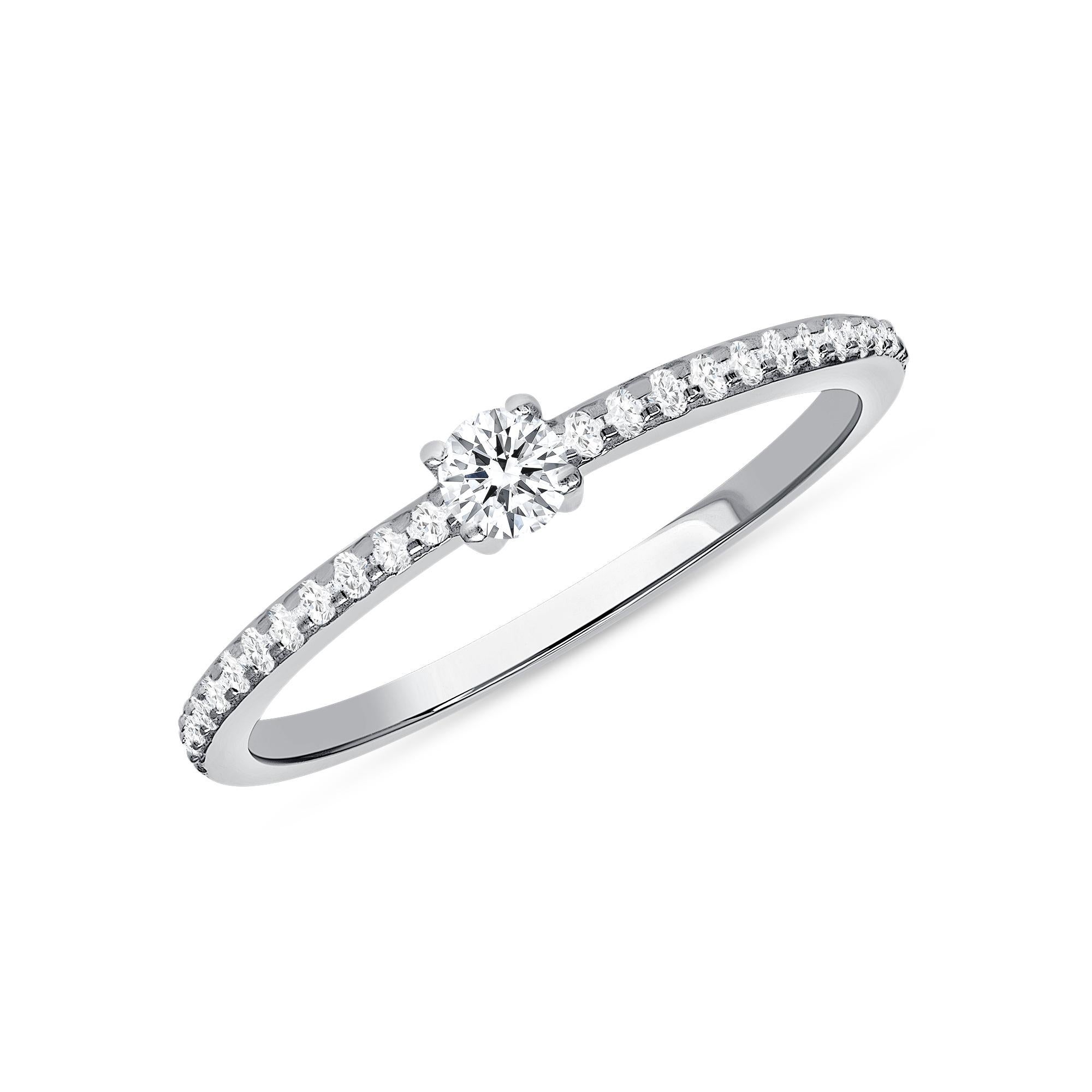 For Sale:  Petite 0.32 Carat Engagement Diamond Band 3