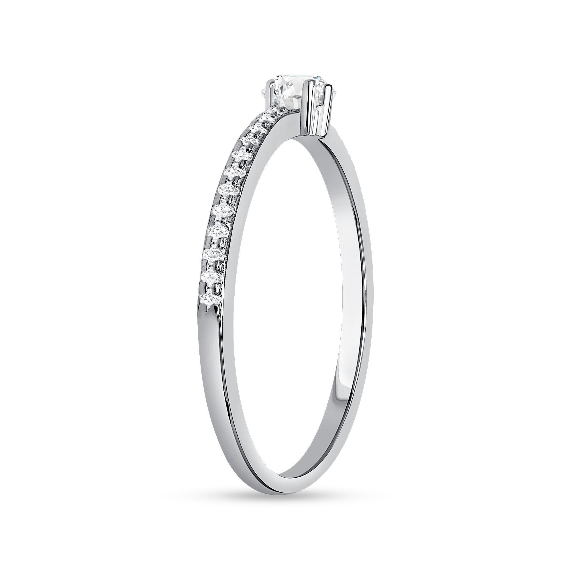 For Sale:  Petite 0.32 Carat Engagement Diamond Band 4