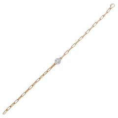 Bracelet à maillons en chaîne avec 0,35ct de diamant