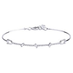 0.60ct Asymmetric Baguette Diamond Bracelet