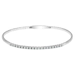 0.60ctw Diamond And Solid Gold Bangle Bracelet