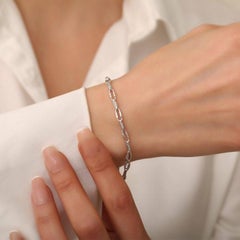 0.60ctw Diamond Solid Gold Chain Bracelet