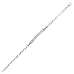 0.81ct Baguette Diamond Solid Gold Chain Bracelet