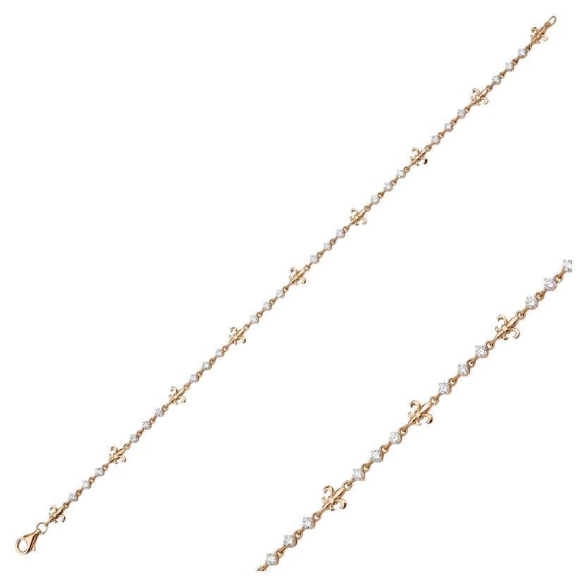 0.91ct Diamond Lily Bracelet For Sale